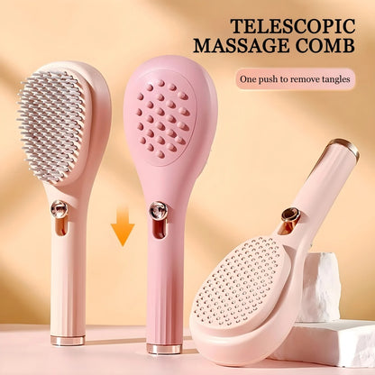 Dual-Sided Hair Brush with Scalp Massager